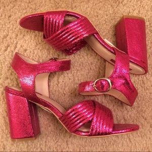 NIB 👀 Topshop Pink Radiant Metallic Sandal Heel